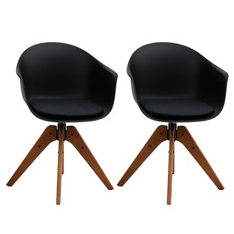 Roulettes Pour Chaise De Bureau - 2 Pièces Plastique Noir 50 Mm - Pivotantes, Charge 40 Kg - Remplacement - 7