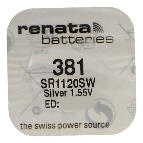 RENATA Pile bouton Silver Oxyde 381 / SR1120SW 0% mercure