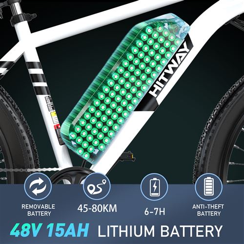 Vtt électrique Vtt A Batterie Vélo électrique VAE HITWAY Noir 28