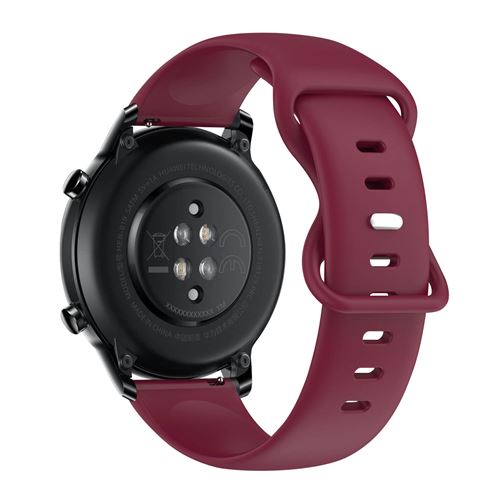 Avizar Bracelet Pour Honor Magic Watch 2 42Mm Silicone Souple Bordeaux - Image 3