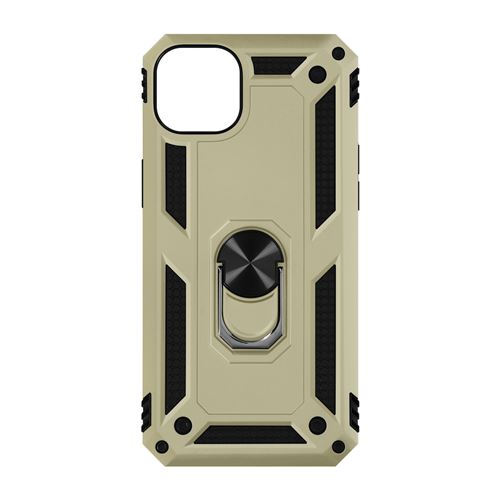 Coque pour iPhone 14 Plus Antichoc Bi-matière Bague Support Vidéo Avizar doré