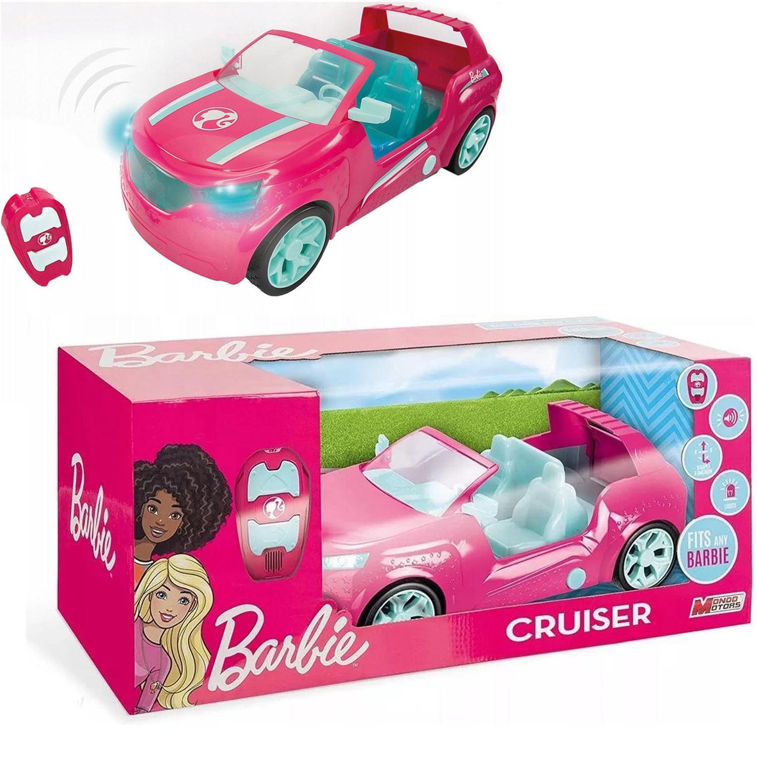 Voiture télécommandée Mondo Motors Ensemble SUV Barbie Rose