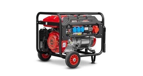 Groupe électrogène max 6000w avec roues et prise triphasée -