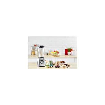MOULINEX LM439D10 Blendforce 2 Blender base métal - 800 W - Lames inox - 5 vitesses - Bol verre 1,75 L - Résiste aux chocs