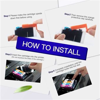 Lot De 4 Cartouches D'encre Compatibles HP 364 XL Avec Puce - Pour Photosmart, Deskjet, Etc.