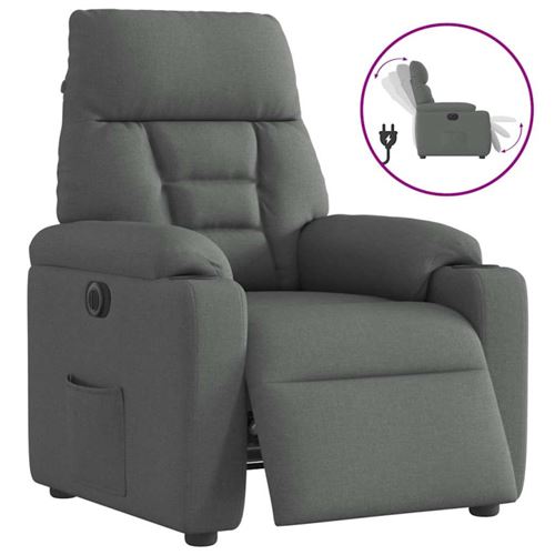 VIDAXL - Fauteuil inclinable électrique - Fauteuil de salon - Gris - Image 2