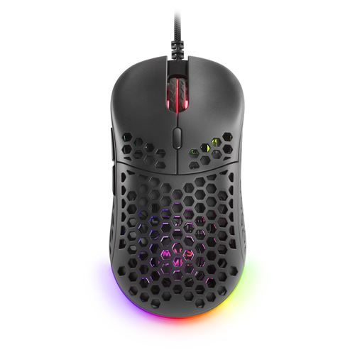 Mars Gaming MM55, Ratón Gaming RGB Chroma, Ultra-ligero 55g, 12800 DPI, Ratón PC Negro, Rosa o Blanco