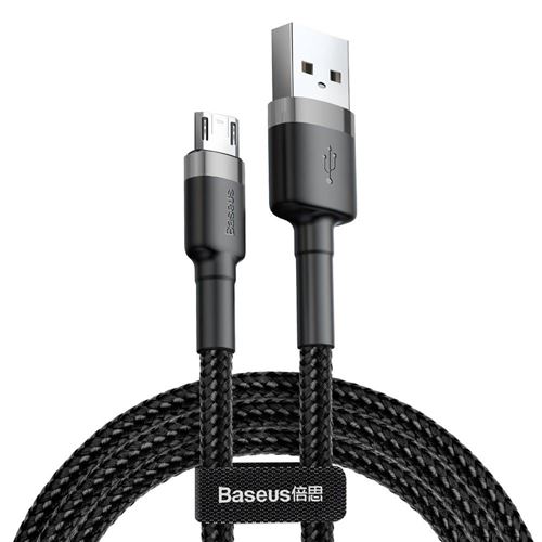 Baseus Noir/Gris Cable Cafule Usb 2.0 Type A - Micro B M/M 3M () - Image 3