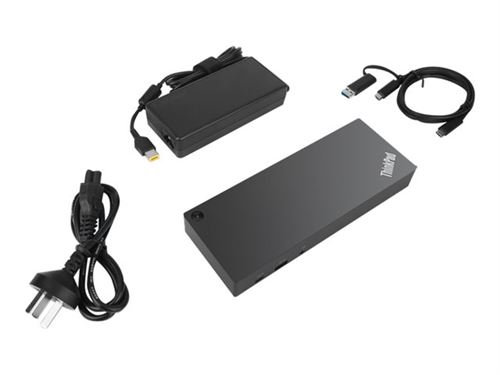 Lenovo ThinkPad Hybrid USB-C with USB-A Dock - Station d'accueil - USB-C - 2 x HDMI, 2 x DP - GigE - 135 Watt - Italie