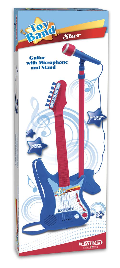 Guitare avec micro sur pied