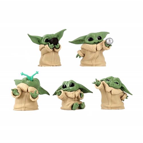 Set de 5 pièces Figurines Star Wars The Mandalorian The Child bébé Yoda 5 cm