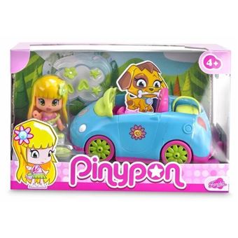 La voiture décapotable Pinypon avec figurine et accessoires