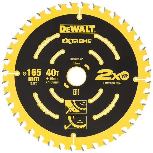 Dewalt Corded Extreme Rahmung Lame 165 Mm, De Qz Dt10301, 40 Dents