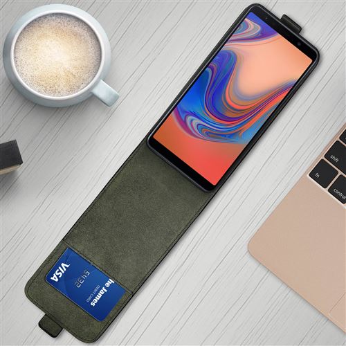 Etui Samsung Galaxy A7 2018 Housse Clapet Porte carte Noir Coque et etui telephone mobile Achat prix fnac