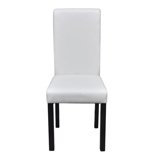 vidaXL Chaise de salle à manger 6 pcs Cuir synthétique Blanc