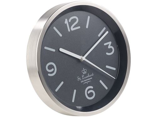 Horloge murale à quartz avec éclairage automatique du cadran - Noir