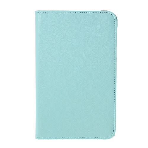 Etui en PU texture de litchi avec support rotatif à 360° bleu clair pour votre Samsung Galaxy Tab A 8.4 T307 (2020)