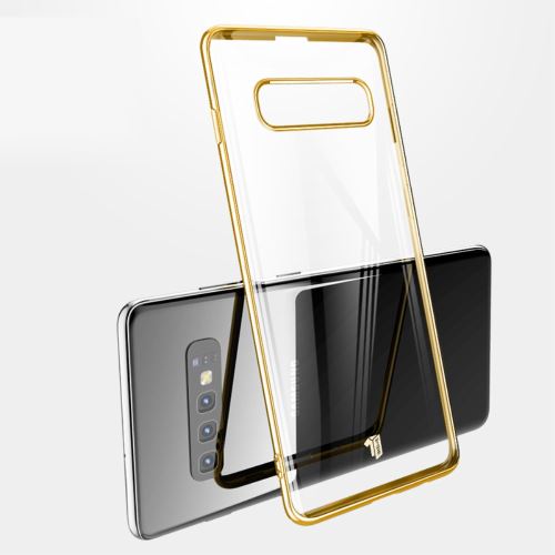 Coque en TPU série dawn bords clairs et durs or pour votre Samsung Galaxy S10