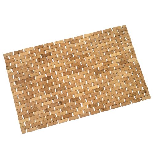 Tapis salle de bains MENDLER HWC-B18, Bambou, 79x50cm
