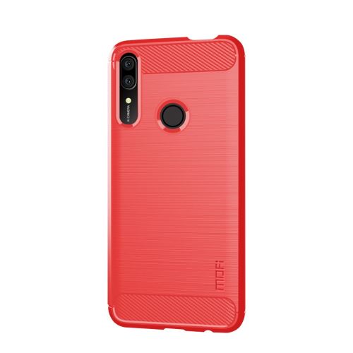 Coque en TPU fibre de carbone rouge pour votre Huawei P Smart Z/Y9 Prime 2019