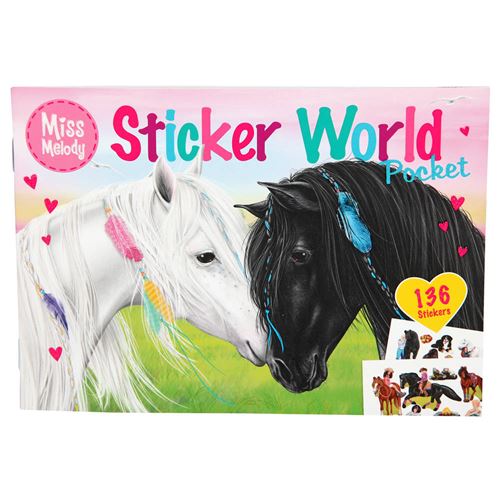 Miss Melody livre d'autocollants filles 17 cm papier 136 pièces