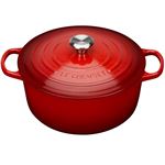 Le Creuset Signature - Casserole avec couverture - 28 cm - 6.7 L - rond - cerise