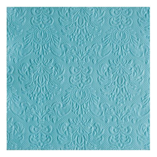 15 serviettes élégance bleu 33x33cm