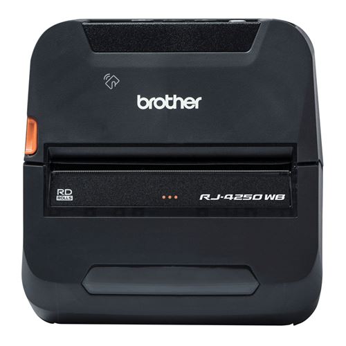 brother rj-4250 4in dt mobile printer bt and wi-f noir