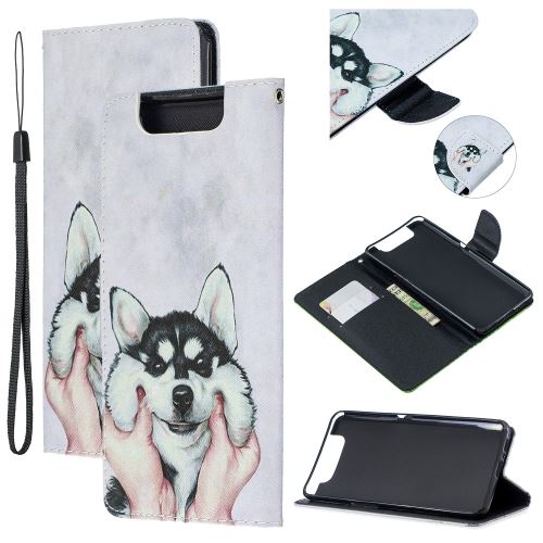 Etui en PU impression de modèle chien pour votre Samsung Galaxy A80/A90
