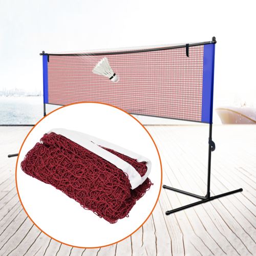 Filet de badminton sport portable en fibre polypropylène avec corde de fixation