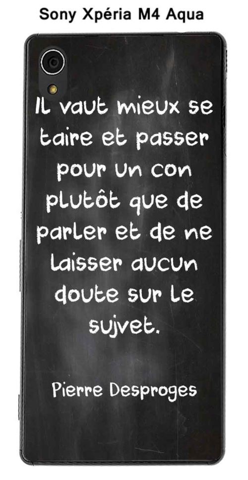 Coque Citation tableau-6 pour Sony Xpéria M4 Aqua