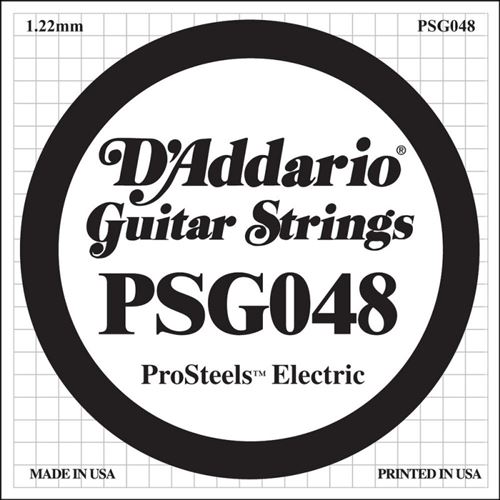 D'Addario ProSteels PSG048, .048 - Corde au détail – guitare électrique
