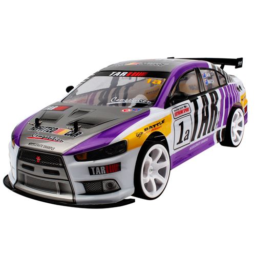 01:10 70 Kmh 2.4G Rc Voiture 4 Roues Motrices Double Batterie Haute Puissance Led Phares de Course de Camions HM131