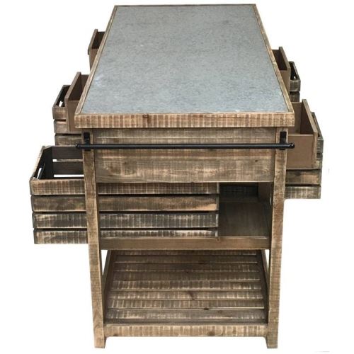 Meuble Billot Ilot Central Bahut Buffet Console Table De Drapier De Cuisine Achat Prix Fnac