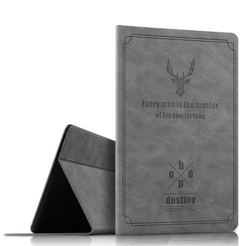 Générique Gris Etui En Pu + Tpu Motif De Cerf Avec Support Pour Votre Samsung Galaxy Tab S5e Sm-T720