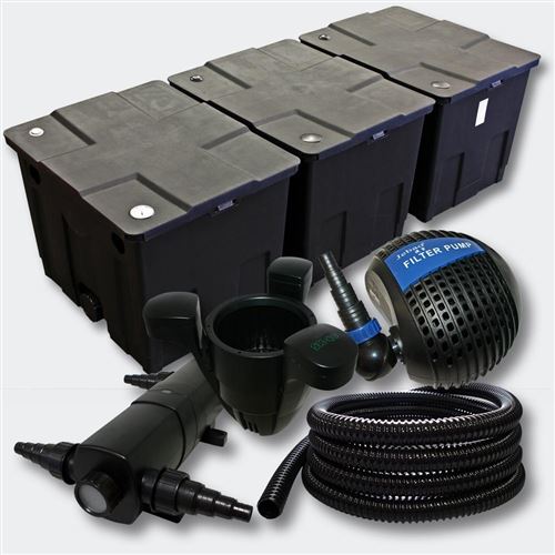 Meilleurs prix pour Kit:Filtration de Bassin 90000l 24W UVC Stérilisateur Pompe Skimmer