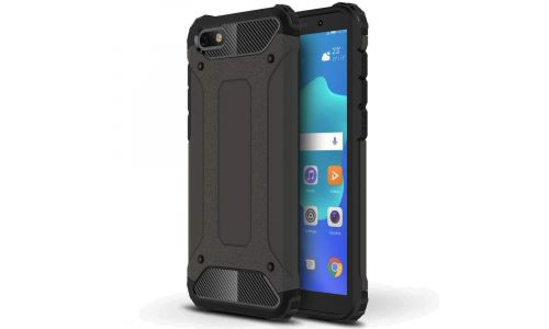 Coque Hybride pour Huawei Y6-2018 coloris noir