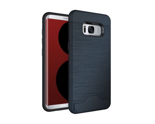 Housse étui Coque antichoc avec fente pour carte pour Samsung Galaxy Note 10 Plus - Bleu foncé -175
