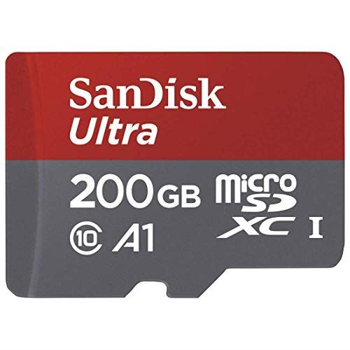 SanDisk SDSQUAR-200G-GN6MA Carte Mémoire MicroSDHC Ultra 200GB avec Vitesse de Lecture Allant jusqu'à 100MB/S, Classe 10 (Nouvel