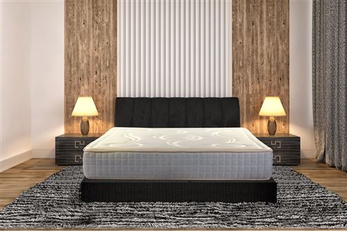 Matelas ViscoGel thérmorégulable 105X200 faces été-hiver à mémoire de forme et Gel - 25 cm - ferme