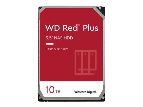 WD Red Plus NAS Hard Drive WD101EFBX - Vaste schijf - 10 TB - intern - 3.5 - SATA 6Gb/s - 7200 tpm -buffer: 256 MB