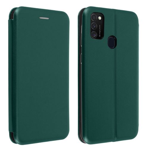 Étui Pour Samsung Galaxy M31 / M21 / M30s Porte-carte Support Vidéo Effet Satinée Vert