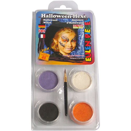 Eulenspiegel trousse de maquillage Halloween sorcière multicolore