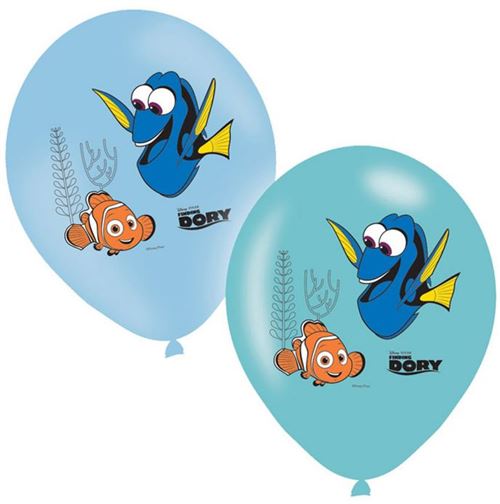 Amscan ballon de recherche Dory 27,5 cm latex bleu 6 pièces