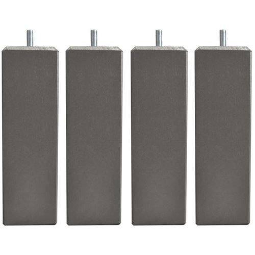 Jeu De Pieds Carres L 6 Cm X L 6 Cm H 17 Cm - Taupe - Lot De 4