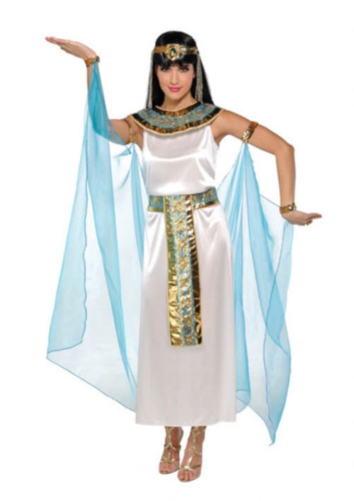 Amscan costume Cléopâtre dames polyester blanc 4-pièces