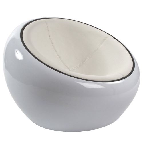 Kokoon Design - Fauteuil trendy chic Jupiter Blanc