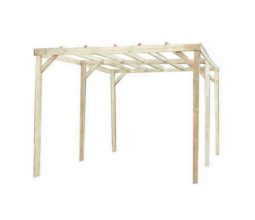 Carport HABRITA autoclavé sans couverture 15 m2