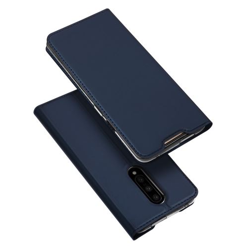Etui en PU Skin Pro Series support avec fente pour carte bleu foncé pour votre OnePlus 7