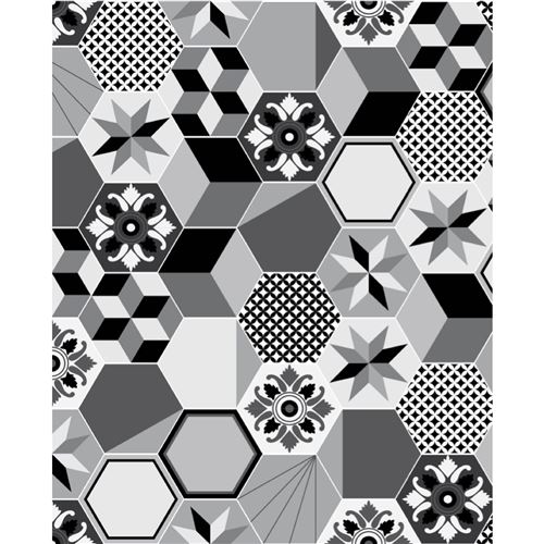 Crédence adhésive carreaux en aluminium Exa - L. 20 x l. 20 cm - Gris - Design CPM - Exa